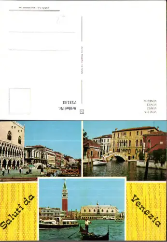 713133 Mehrbild AK Venezia Venedig Gondel Ansichten Italy