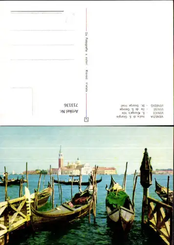 713136 Venezia Venedig Isola di S. Giorgio St George Insel Gondeln Italy