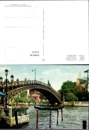 713137 Venezia Venedig Ponte Accademia Akademiebrücke Brücke Italy