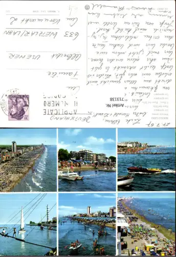 713138 Mehrbild AK Jesolo Lido Veduta aerea La spiaggia Foce del Sile Il Faro Foce del Sile Italy