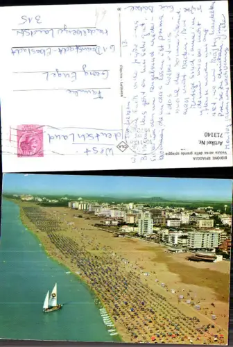713140 Bibione Spiaggia Veduta aerea della grande spiaggia Luftbild Strand Italy
