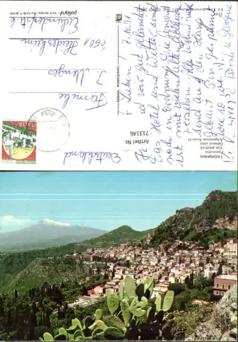 713146 Taormina Panorama Kaktus Kakteen Italy