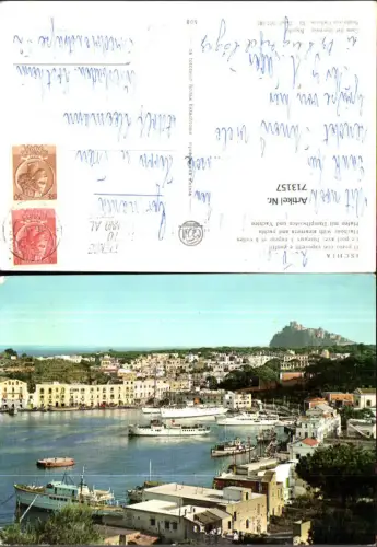 713157 Foto AK Ischia Il porto con vaporetti e panfili Hafen mit Dampfbooten u. Yachten Italy