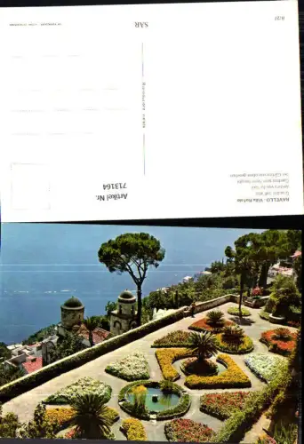 713164 Ravello Villa Rufolo Giardini dall alto Gärten v. oben gesehen Italy