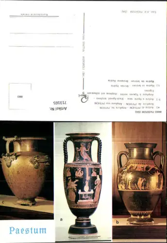713165 Mehrbild AK Paestum Sa Amphora by Python Black-figured amphora Bronze Hydria Italy