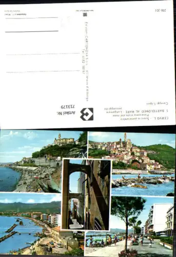 713179 Mehrbild AK Cervo Scorcio panoramico S. Bartolomeo al Mare Lungomare passeggiata Caruggi Liguri Italy