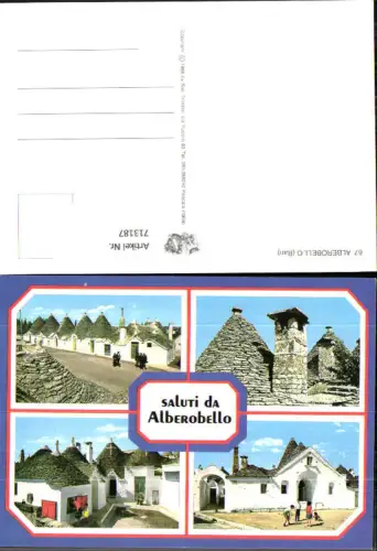 713187 Saluti da Alberobello Bari Italy
