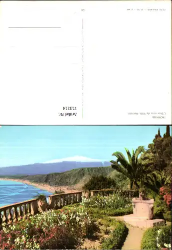 713214 Foto AK Taormina L Etna vista da Villa Marzotto Italy