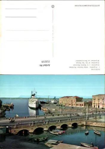 713219 Foto AK Siracusa L Argentina nella Stazione Marittima Schiffe Dampfer Argentia im Hafen Italy