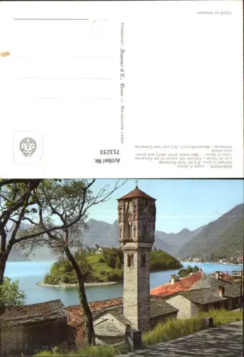 713233 Ossuccio Lago di Como Comersee Glockenturm u. Insel Comacina Campanile ed Isola Comacina Italy
