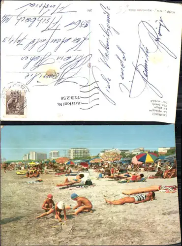 713256 Italy Lignano Strand Spiaggia Strandleben