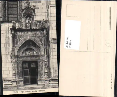 713803 Como Porta laterale a sinistra del Duomo Eingang Dom Italy