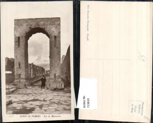 713810 Foto AK Scavi di Pompei Via di Mercurio Vulkan Ausbruck Ruine Stadt Italy