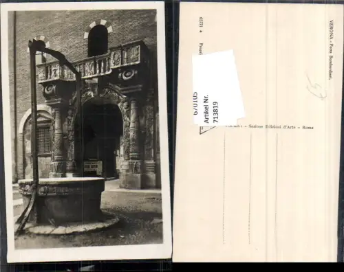 713819 Foto AK Verona Porta Bombardieri Balkon Brunnen Italy
