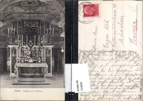 713820 Foto AK Assisi Tomba di S. Francesco Altar Gruft Italy