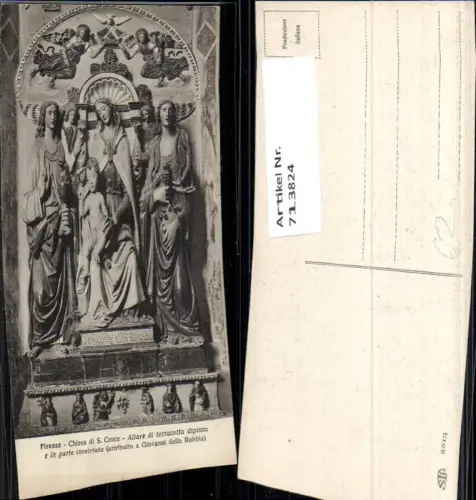 713824 Firenze Florenz Chiesa di S. Croce Altare di terracotta dipinta e in parte invetriata Maria mit Jesuskind Religio