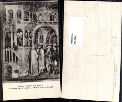 713826 Padova S. Giorgio beve il veleno Padua Religion Italy