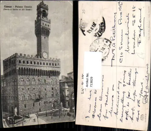 713829 Firenze Florenz Palazzo Vecchio Palast Turm Italy
