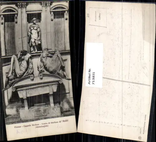 713831 Firenze Florenz Cappelle Medicee Tomba di Giuliano de Medici Michelangiolo Grab Sarg Italy