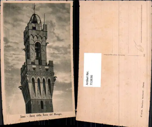 713836 Siena Rocca della Torre del Mangia Turm Glockenturm Italy
