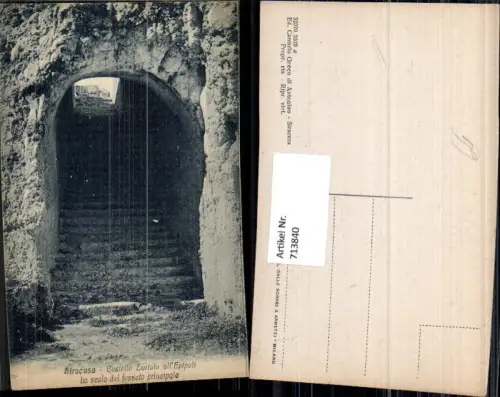 713840 Siracusa Castello Eurialo all Epipoli La scala del fossato principale Italy