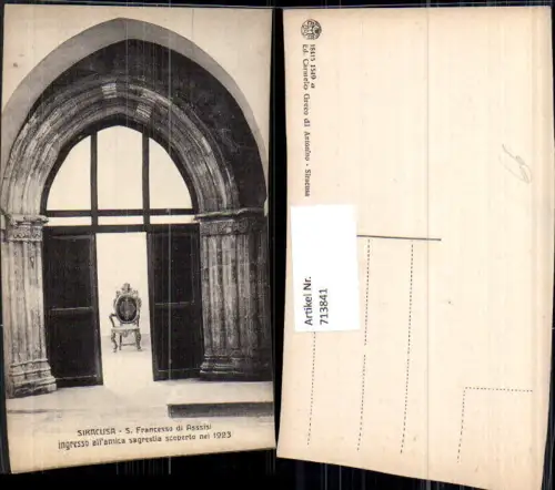 713841 Siracusa S. Francesso di Assisi Stuhl Sessel Italy