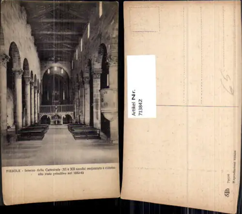 713842 Fiesole Interno della Cattedrale Kathedrale Innenansicht Italy