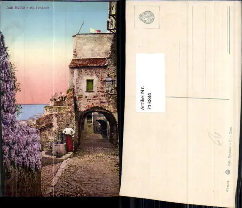713844 San Remo Sanremo Via Candeller Brunnen Gasse Italy