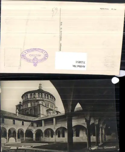 713851 Foto AK Milano Mailand Chiesa Delle Grazie Chiostro Grande Kreuzgang Kirche Italy