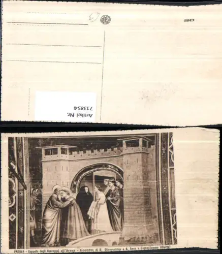 713854 Padova Padua Cappella degli Scrogegni all Arena Incontro di S. Giovacchino e S. Anna a Gesu Giotto Italy