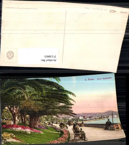 713865 San Remo Sanremo Corso Imperatrice Promenade Ufer Palmen Italy