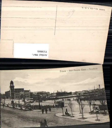 713866 Trieste Triest Riva Nazario Sauro Peseheria Hafen Turm Schiffe Italy