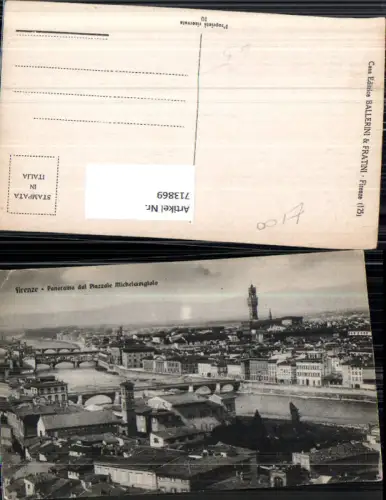 713869 Firenze Florenz Panorama dal Piazzale Michelangiolo Italy