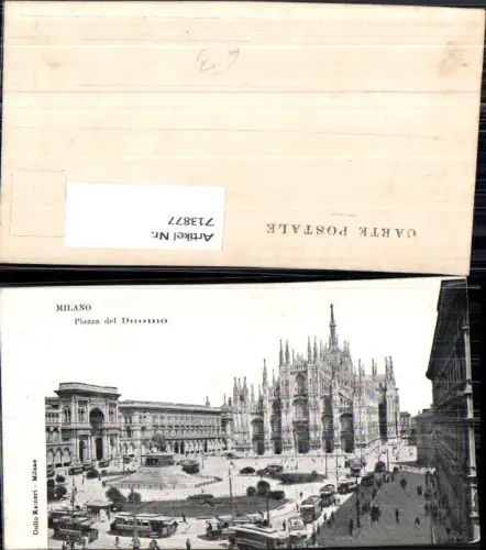 713877 Milano Mailand Piazza del Duomo Dom Platz Straßenbahn Italy