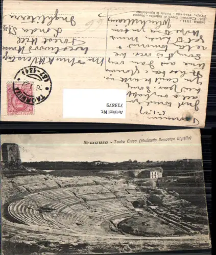 713879 Siracusa Teatro Greco Griechische Theater Amphitheater Italy