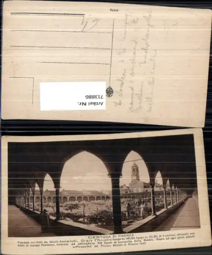 713886 Certosa di Firenze Florenz Gran Chiostro Kreuzgang Italy