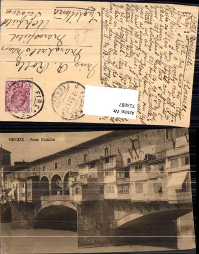 713887 Firenze Florenz Ponte Vecchio Brücke Bebaute Brücke Italy