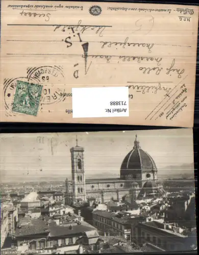 713888 Foto AK Firenze Florenz Panorama da Or S. Michele Italy