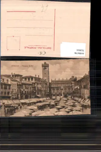 713931 Verona Piazza Erbe Markt Italy