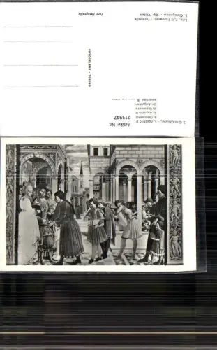 713947 Künstler AK B. Gozzoli S. Gimignano S. Agostino consegnato al Maestro Religion Itay