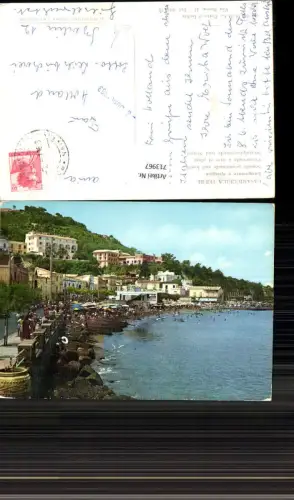 713967 Casamicciola Terme Lungomare e spiaggia Strandpromenade u. Strand Italy