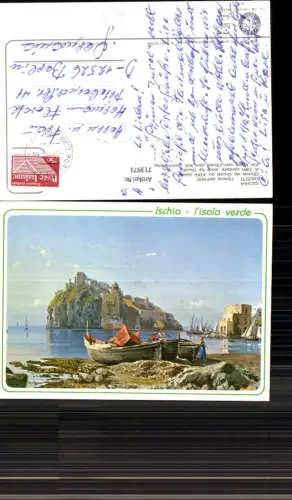 713971 Künstler AK Ischia Giusti Opera Boote Italy