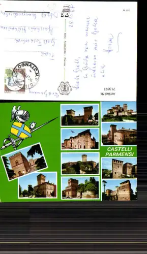 713972 Mehrbild AK Castelli Parmensi Schloss Rüstung Wappen Italy