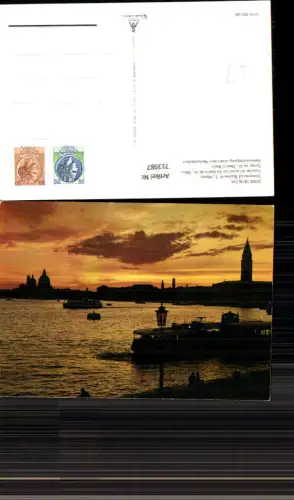 713987 Venezia Venedig Tramonto sul Bacino di S. Marco Sonnenuntergang über d. Markusbecken Italy