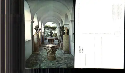 714005 Foto AK Ana-Capri San Michele Loggia dell sculture Sankt Michael Bogengang d. Bildwerke Italy