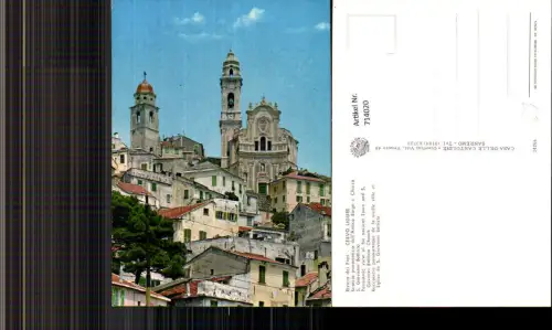 714020 Riviera dei Fiori Cervo Ligure Scorcio panoramico dell Antico Borgo e Chiesa S. Giovanni Battista Italy