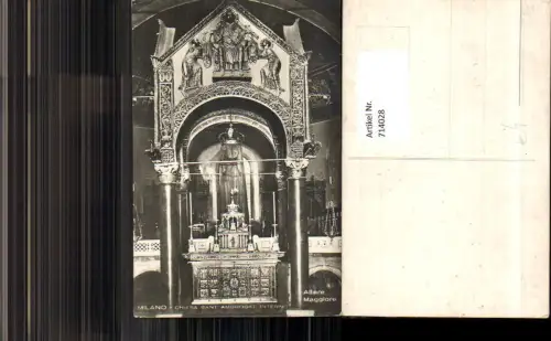 714028 Foto AK Milano Mailand Chiesa Sant Ambrogio Interno Altar Kirche Italy