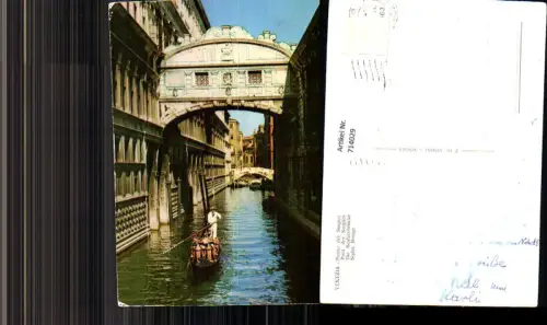 714029 Venezia Venedig Ponte dei Sospiri Seufzerbrücke Brücke Gondel Italy
