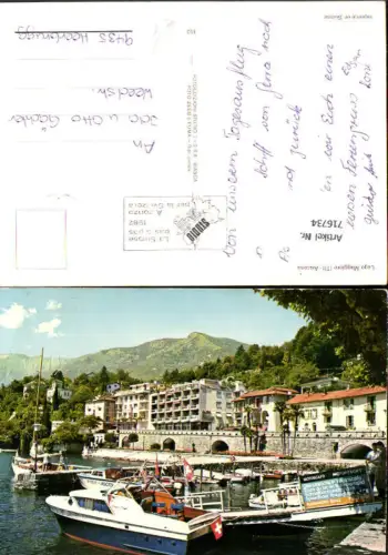 716734 Lago Maggiore Ascona Hafen Boote Segelboot Italy
