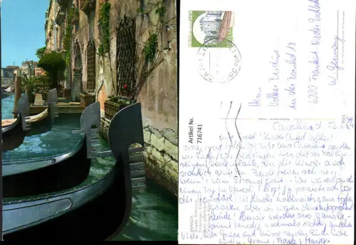 716741 Foto AK Venezia Venedig Angolo Pittoresco Malerische Ecke Gondeln Italy